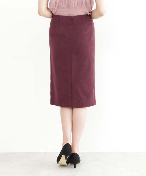 N.（N. Natural Beauty Basic）（エヌエヌナチュラルビューティーベーシック）の「◆ピーチスウェードタイトスカート（スカート・レディース・ベージュ/カーキ/イエロー/ワイン・SMALL/MEDIUM）」の19枚目の写真