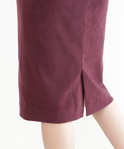 N.（N. Natural Beauty Basic）（エヌエヌナチュラルビューティーベーシック）の「◆ピーチスウェードタイトスカート（スカート・レディース・ベージュ/カーキ/イエロー/ワイン・SMALL/MEDIUM）」の20枚目の写真