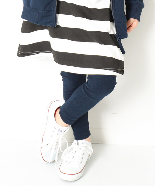 devirock(デビロック)の「ベーシック無地リブレギンス スパッツ(レギンス/スパッツ・キッズ・ヘザーチャコール/杢グレー/ネイビー/モカ/ブラック/ワイン/アイボリー/ベージュ/オートミール/キャメル・100cm/110cm/120cm/130cm/140cm/150cm/160cm)」の9枚目の写真