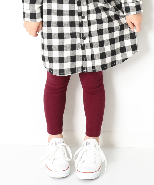 devirock(デビロック)の「ベーシック無地リブレギンス スパッツ(レギンス/スパッツ・キッズ・ヘザーチャコール/杢グレー/ネイビー/モカ/ブラック/ワイン/アイボリー/ベージュ/オートミール/キャメル・100cm/110cm/120cm/130cm/140cm/150cm/160cm)」の10枚目の写真