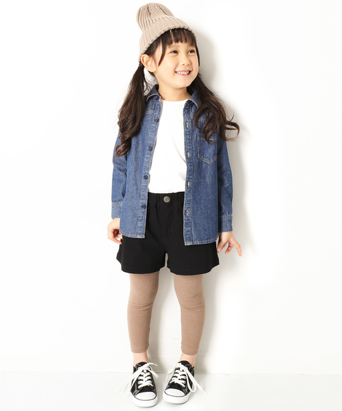 devirock(デビロック)の「ベーシック無地リブレギンス スパッツ(レギンス/スパッツ・キッズ・ヘザーチャコール/杢グレー/ネイビー/モカ/ブラック/ワイン/アイボリー/ベージュ/オートミール/キャメル・100cm/110cm/120cm/130cm/140cm/150cm/160cm)」の20枚目の写真