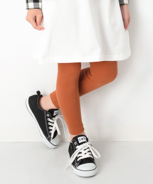 devirock(デビロック)の「ベーシック無地リブレギンス スパッツ(レギンス/スパッツ・キッズ・ヘザーチャコール/杢グレー/ネイビー/モカ/ブラック/ワイン/アイボリー/ベージュ/オートミール/キャメル・100cm/110cm/120cm/130cm/140cm/150cm/160cm)」の1枚目の写真