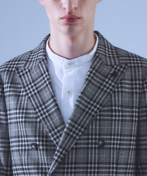 ABAHOUSE(アバハウス)の「【Recency of Mine】セピアチェックフラノストレッチダブルジャケット(テーラードジャケット・メンズ・ベージュ・44/46/48/50)」の5枚目の写真