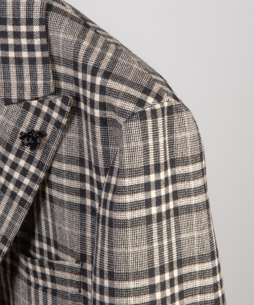 ABAHOUSE(アバハウス)の「【Recency of Mine】セピアチェックフラノストレッチダブルジャケット(テーラードジャケット・メンズ・ベージュ・44/46/48/50)」の19枚目の写真