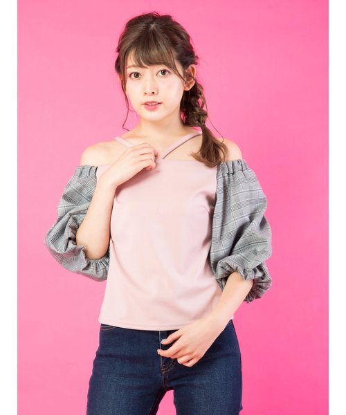 セール ブロッキングオフショルブラウス シャツ ブラウス Cecil Mcbee セシルマクビー のファッション通販 Zozotown