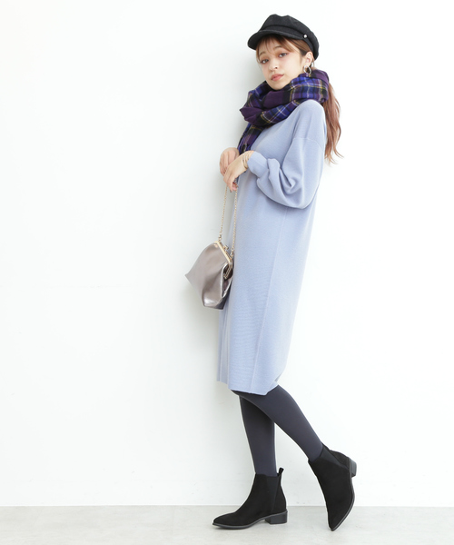 N.(N. Natural Beauty Basic)(エヌエヌナチュラルビューティーベーシック)の「ソフトウールチェックストール(ストール/ショール・レディース・グレー系その他/グリーン系その他/パープル系その他・フリ-)」の14枚目の写真