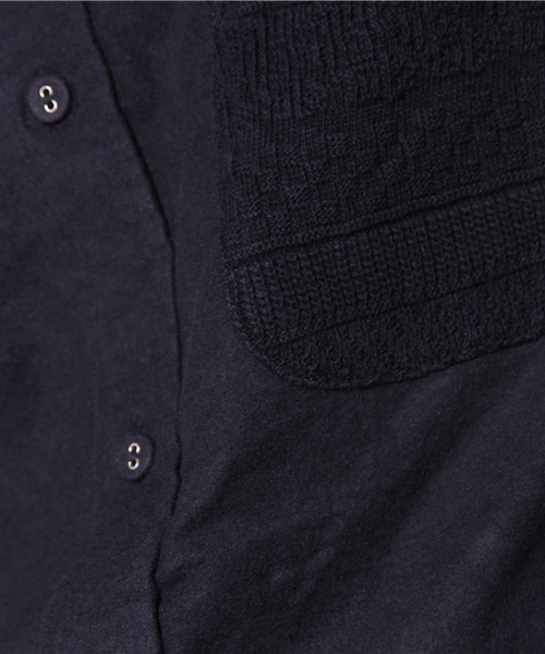 WEGO(ウィゴー)の「WEGO/ニットポケットネルシャツ(シャツ/ブラウス・メンズ・グレー/ダークグリーン/ネイビー/マスタード/ワイン・MEDIUM/LARGE)」の12枚目の写真