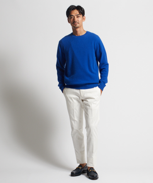 DESIGNWORKS（デザインワークス）の「カシミヤクルーネックニット（ニット/セーター・メンズ・ピンク/ブルー/ダークネイビー/アイボリー・S/M/L）」の8枚目の写真