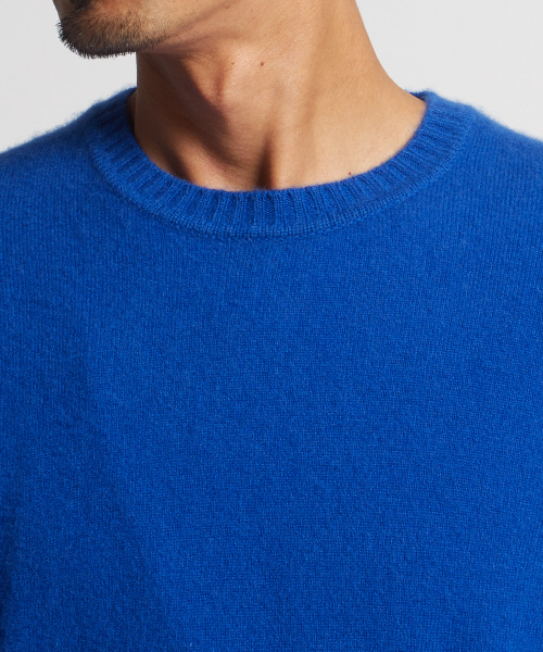 DESIGNWORKS（デザインワークス）の「カシミヤクルーネックニット（ニット/セーター・メンズ・ピンク/ブルー/ダークネイビー/アイボリー・S/M/L）」の6枚目の写真