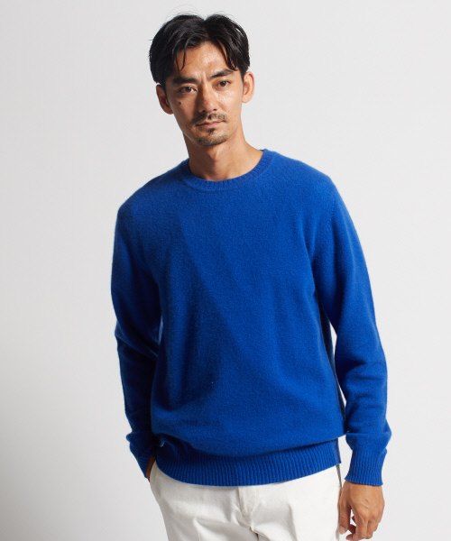 DESIGNWORKS（デザインワークス）の「カシミヤクルーネックニット（ニット/セーター・メンズ・ピンク/ブルー/ダークネイビー/アイボリー・S/M/L）」の16枚目の写真