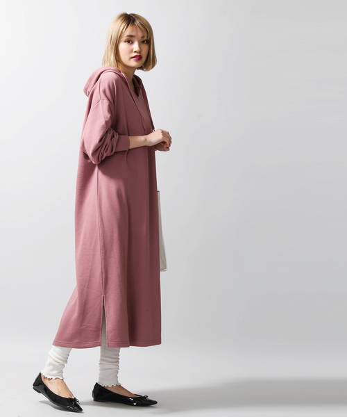 WEGO（ウィゴー）の「WEGO/Vネックパーカーワンピース（ワンピース・レディース・杢グレー/ピンク/ブラック・FREE）」の11枚目の写真