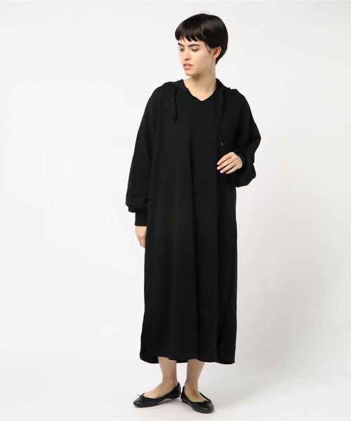 WEGO（ウィゴー）の「WEGO/Vネックパーカーワンピース（ワンピース・レディース・杢グレー/ピンク/ブラック・FREE）」の12枚目の写真