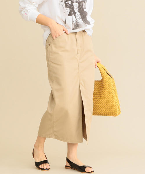 Wrangler（ラングラー）の「【別注】＜Wrangler＞∴タイトスカート о（スカート・レディース・ベージュ/ダークグリーン・MEDIUM/SMALL）」の2枚目の写真