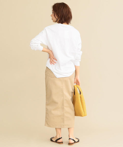 Wrangler（ラングラー）の「【別注】＜Wrangler＞∴タイトスカート о（スカート・レディース・ベージュ/ダークグリーン・MEDIUM/SMALL）」の4枚目の写真