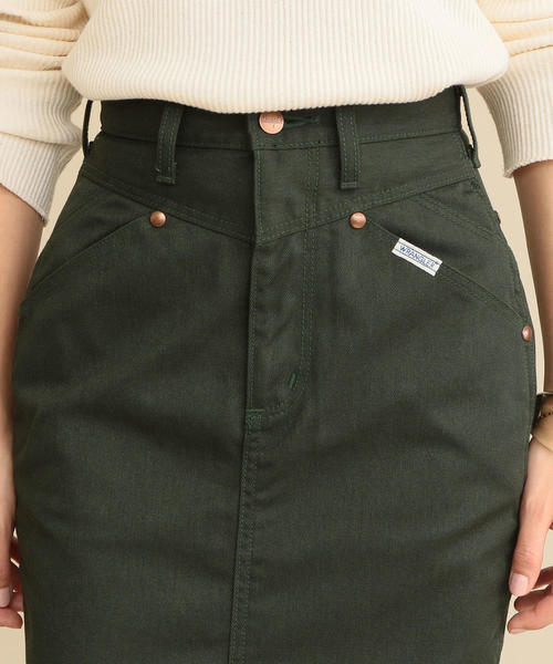Wrangler（ラングラー）の「【別注】＜Wrangler＞∴タイトスカート о（スカート・レディース・ベージュ/ダークグリーン・MEDIUM/SMALL）」の7枚目の写真