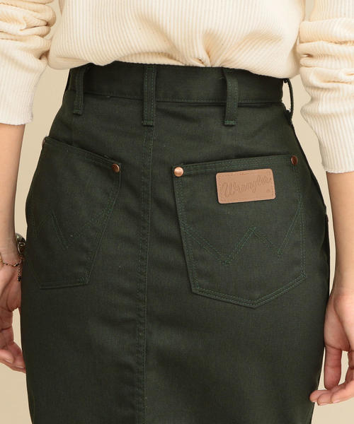 Wrangler（ラングラー）の「【別注】＜Wrangler＞∴タイトスカート о（スカート・レディース・ベージュ/ダークグリーン・MEDIUM/SMALL）」の10枚目の写真