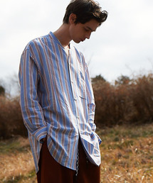 MAISON SPECIAL | ストライプスキッパーロングシャツ 【MAISON SPECIAL/メゾンスペシャル】(シャツ/ブラウス)