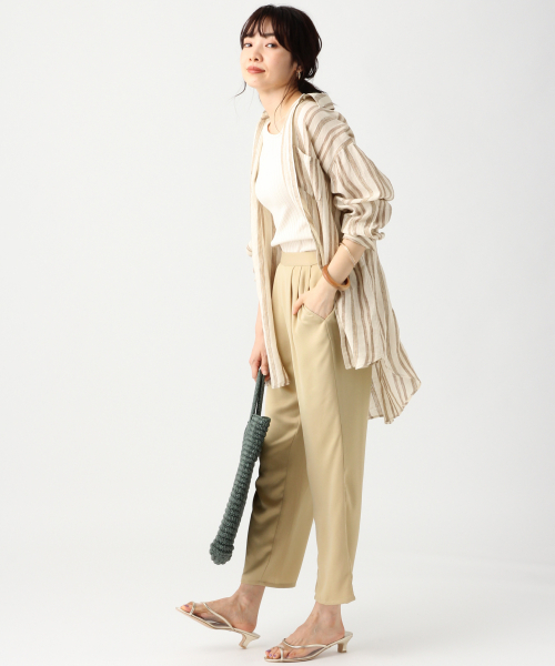 A part by（アパートバイ）の「リネンオーバーシャツＬＳ　833094（シャツ/ブラウス・レディース・カーキ/キナリ/ブラウン系その他/ブルー系その他・FREE）」の20枚目の写真