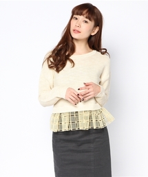 Another Edition | AE [A]シシュウレースペプラム PO ◆(ニット/セーター)