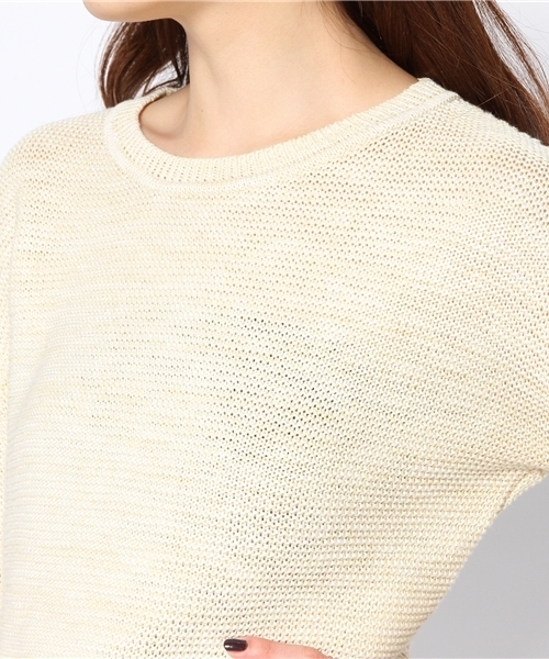 Another Edition（アナザーエディション）の「AE [A]シシュウレースペプラム PO ◆（ニット/セーター・レディース・オフホワイト/イエロー/グレー・フリー）」の8枚目の写真