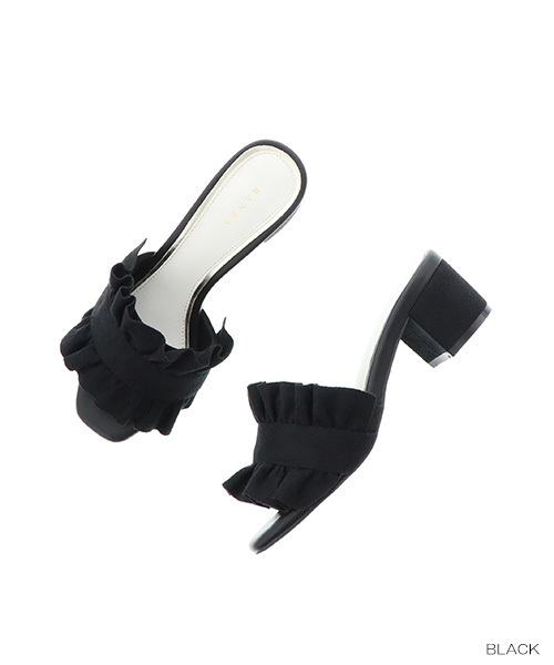 RANDA ＊ フリルサンダル ＊ RANDA サンダル ボリュームフリルスポーツ