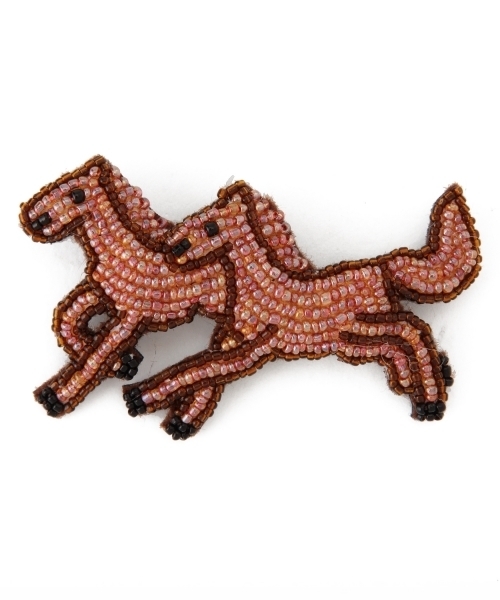 BEAMS BOY（ビームスボーイ）の「BEAMS BOY / BEADED ブローチ ANIMALS (A)（ブローチ/コサージュ・レディース・その他1/ブラック/ブラウン・ONE SIZE）」の4枚目の写真