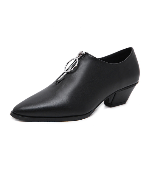 Futier land(フューティアランド)の「フロントZIPポインテッドブーティー(ブーツ・レディース・ブラック/ブラウン/アイボリー・36/37/38/39/40)」の11枚目の写真