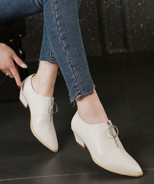 Futier land(フューティアランド)の「フロントZIPポインテッドブーティー(ブーツ・レディース・ブラック/ブラウン/アイボリー・36/37/38/39/40)」の15枚目の写真