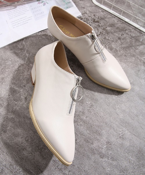 Futier land(フューティアランド)の「フロントZIPポインテッドブーティー(ブーツ・レディース・ブラック/ブラウン/アイボリー・36/37/38/39/40)」の17枚目の写真