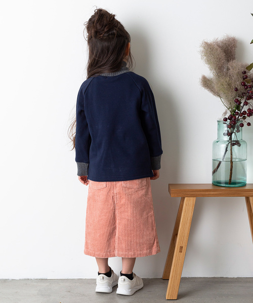 MAKE YOUR DAY（メイクユアデイ）の「ストレッチ親子コール ラップスカート■80～140cm（スカート・キッズ・チャコールグレー/レッド/ピンク/キャメル・90/100/110/120/80/130/140）」の6枚目の写真