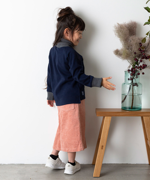 MAKE YOUR DAY（メイクユアデイ）の「ストレッチ親子コール ラップスカート■80～140cm（スカート・キッズ・チャコールグレー/レッド/ピンク/キャメル・90/100/110/120/80/130/140）」の5枚目の写真