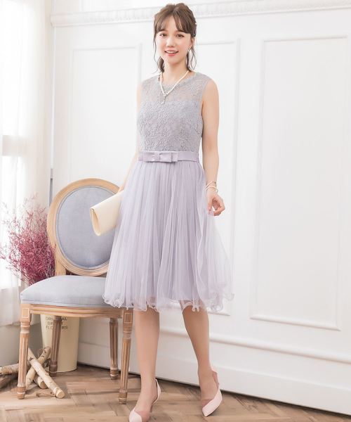 DRESS STAR(ドレス スター)の「レースワンピースドレスパーティードレス(ドレス・レディース・ブラック/ベージュ/ネイビー/グレー/ピンク/ワインレッド・XXXL/S/M/L/XL/XXL)」の2枚目の写真