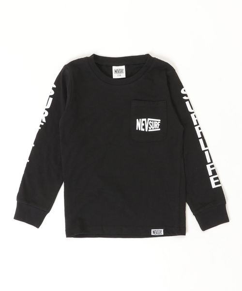 THE CASUAL（カジュアル）の「ポケット付き長袖クルーネックTシャツ キッズ（Tシャツ/カットソー・キッズ・オフホワイト/ネイビー/ブラック・110cm/120cm/130cm/140cm/150cm/160cm）」の3枚目の写真