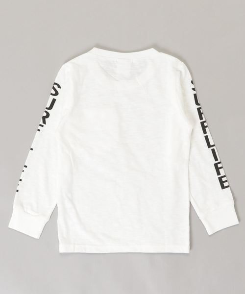 THE CASUAL（カジュアル）の「ポケット付き長袖クルーネックTシャツ キッズ（Tシャツ/カットソー・キッズ・オフホワイト/ネイビー/ブラック・110cm/120cm/130cm/140cm/150cm/160cm）」の4枚目の写真