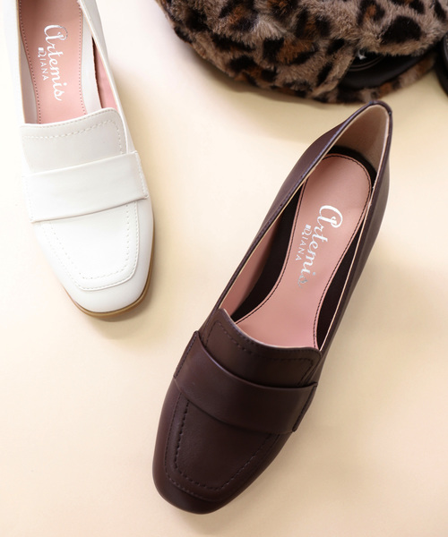 artemis by DIANA(アルテミスバイダイアナ)の「ヒールローファー(ローファー・レディース・ブラック/アイボリー/ダークブラウン/ブラック系その他・22.5cm/23.0cm/23.5cm/24.0cm/24.5cm/25.0cm/22.0cm)」の7枚目の写真