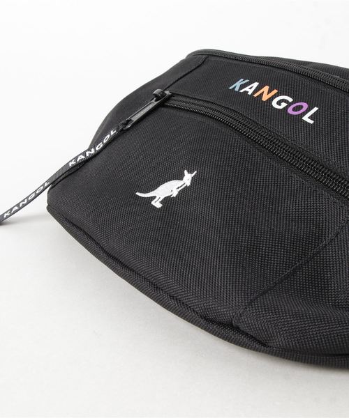 KANGOL（カンゴール）の「【KANGOL/カンゴール】カラフルロゴ ウエストバッグ（ボディバッグ/ウエストポーチ・メンズ・ブラック/グレー/ブラック×ホワイト/ベージュ・FREE）」の6枚目の写真