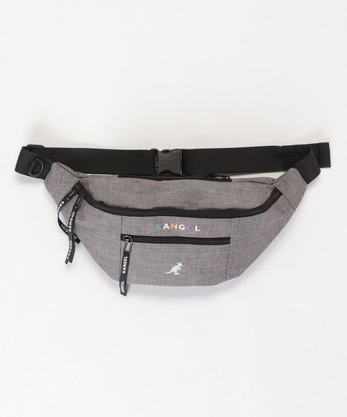 KANGOL（カンゴール）の「【KANGOL/カンゴール】カラフルロゴ ウエストバッグ（ボディバッグ/ウエストポーチ・メンズ・ブラック/グレー/ブラック×ホワイト/ベージュ・FREE）」の10枚目の写真