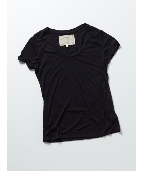 DRWCYS(ドロシーズ)の「テンセルカシミヤTシャツ(Tシャツ/カットソー・レディース・ホワイト/グレー/ネイビー/スミクロ・FREE)」の4枚目の写真