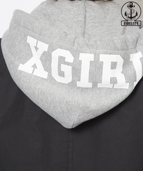 X-girl（エックスガール）の「【mini4月号掲載】X-girl x FIDELITY MARINE COAT（ミリタリージャケット・レディース・カモフラージュ/ブラック/ベージュ・MEDIUM/SMALL）」の12枚目の写真