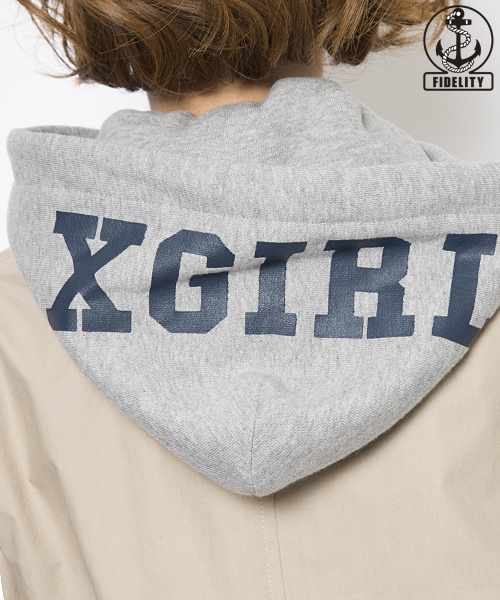 X-girl（エックスガール）の「【mini4月号掲載】X-girl x FIDELITY MARINE COAT（ミリタリージャケット・レディース・カモフラージュ/ブラック/ベージュ・MEDIUM/SMALL）」の13枚目の写真