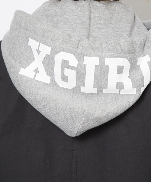 X-girl（エックスガール）の「【mini4月号掲載】X-girl x FIDELITY MARINE COAT（ミリタリージャケット・レディース・カモフラージュ/ブラック/ベージュ・MEDIUM/SMALL）」の6枚目の写真