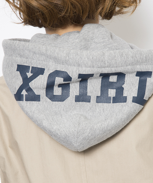 X-girl（エックスガール）の「【mini4月号掲載】X-girl x FIDELITY MARINE COAT（ミリタリージャケット・レディース・カモフラージュ/ブラック/ベージュ・MEDIUM/SMALL）」の7枚目の写真