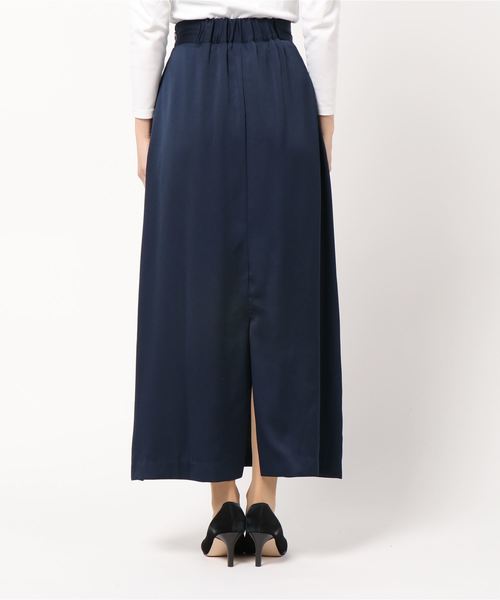 archives（アルシーヴ）の「サテンロングセミフレアスカート（スカート・レディース・ネイビー/グレー/ピンク・MEDIUM）」の5枚目の写真