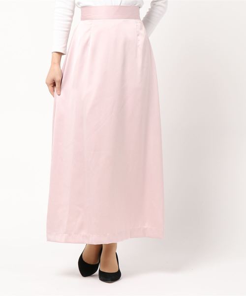archives（アルシーヴ）の「サテンロングセミフレアスカート（スカート・レディース・ネイビー/グレー/ピンク・MEDIUM）」の7枚目の写真