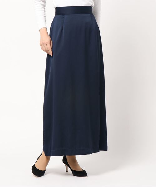archives（アルシーヴ）の「サテンロングセミフレアスカート（スカート・レディース・ネイビー/グレー/ピンク・MEDIUM）」の6枚目の写真