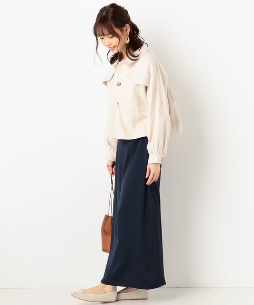 archives（アルシーヴ）の「サテンロングセミフレアスカート（スカート・レディース・ネイビー/グレー/ピンク・MEDIUM）」の21枚目の写真