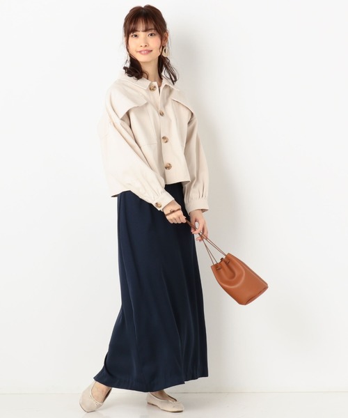 archives（アルシーヴ）の「サテンロングセミフレアスカート（スカート・レディース・ネイビー/グレー/ピンク・MEDIUM）」の20枚目の写真