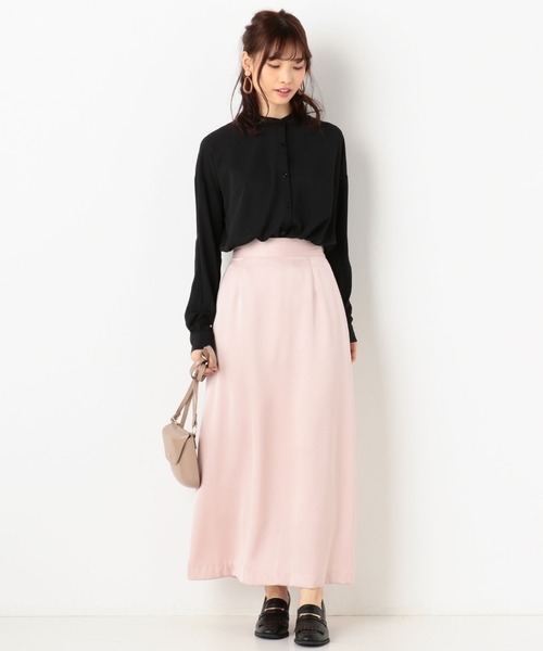 archives（アルシーヴ）の「サテンロングセミフレアスカート（スカート・レディース・ネイビー/グレー/ピンク・MEDIUM）」の18枚目の写真