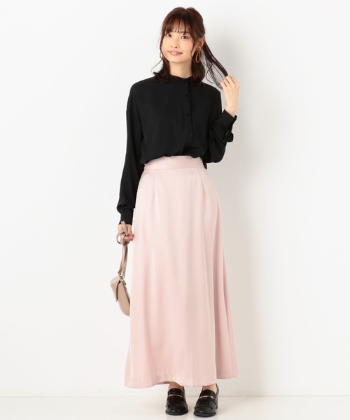 archives（アルシーヴ）の「サテンロングセミフレアスカート（スカート・レディース・ネイビー/グレー/ピンク・MEDIUM）」の16枚目の写真