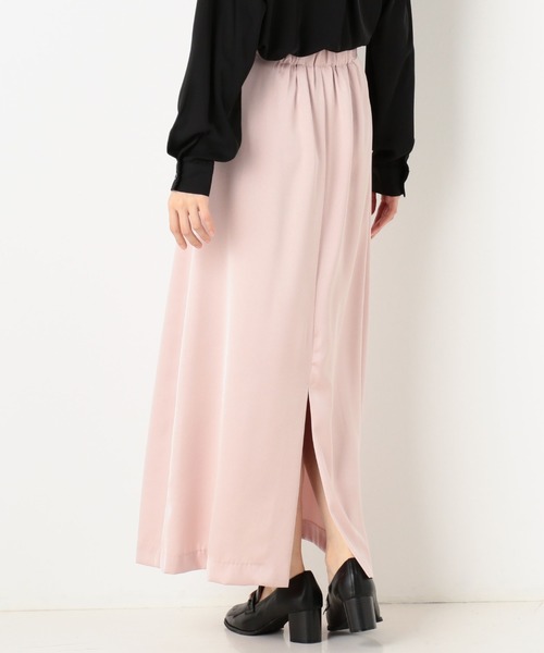 archives（アルシーヴ）の「サテンロングセミフレアスカート（スカート・レディース・ネイビー/グレー/ピンク・MEDIUM）」の15枚目の写真